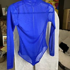 Forever 21 Sheer blue body suit